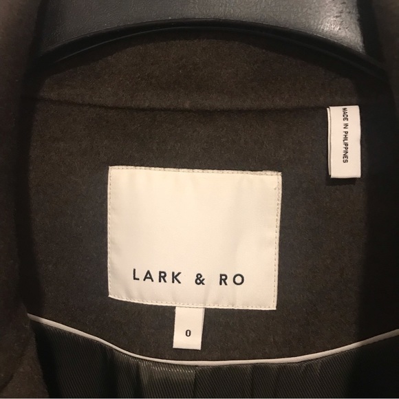 Lark and Ro Peacoat Women’s Size 0 Wool Blend Dark Olive New Without Tags - Picture 8 of 8